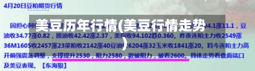 美豆历年行情(美豆行情走势)-第2张图片