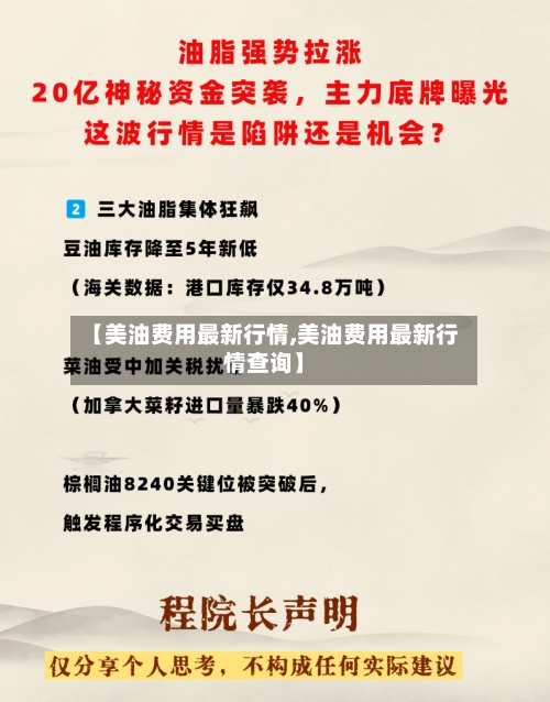 【美油费用最新行情,美油费用最新行情查询】