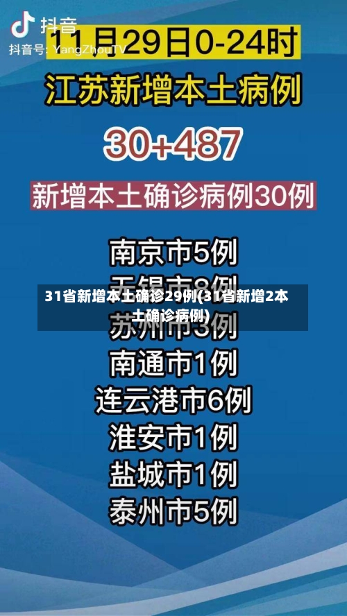 31省新增本土确诊29例(31省新增2本土确诊病例)