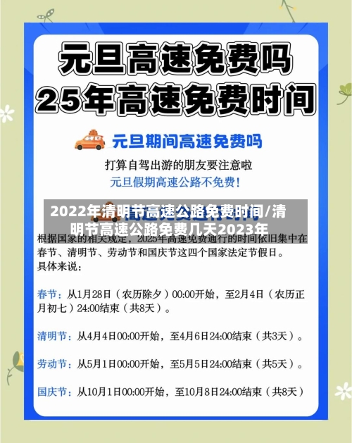 2022年清明节高速公路免费时间/清明节高速公路免费几天2023年-第3张图片
