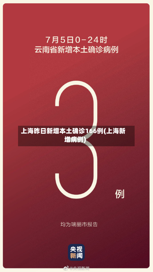 上海昨日新增本土确诊166例(上海新增病例)