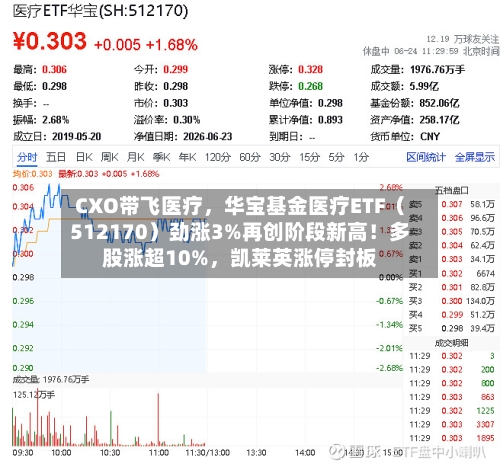 CXO带飞医疗	，华宝基金医疗ETF（512170）劲涨3%再创阶段新高！多股涨超10%，凯莱英涨停封板-第3张图片