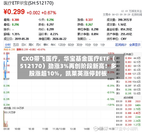 CXO带飞医疗	，华宝基金医疗ETF（512170）劲涨3%再创阶段新高！多股涨超10%，凯莱英涨停封板-第2张图片